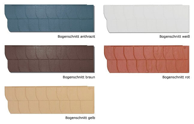 Kunstschiefer Fassade S-S3 Farben