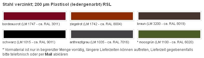 dachpfanne luxmetall farben platisol